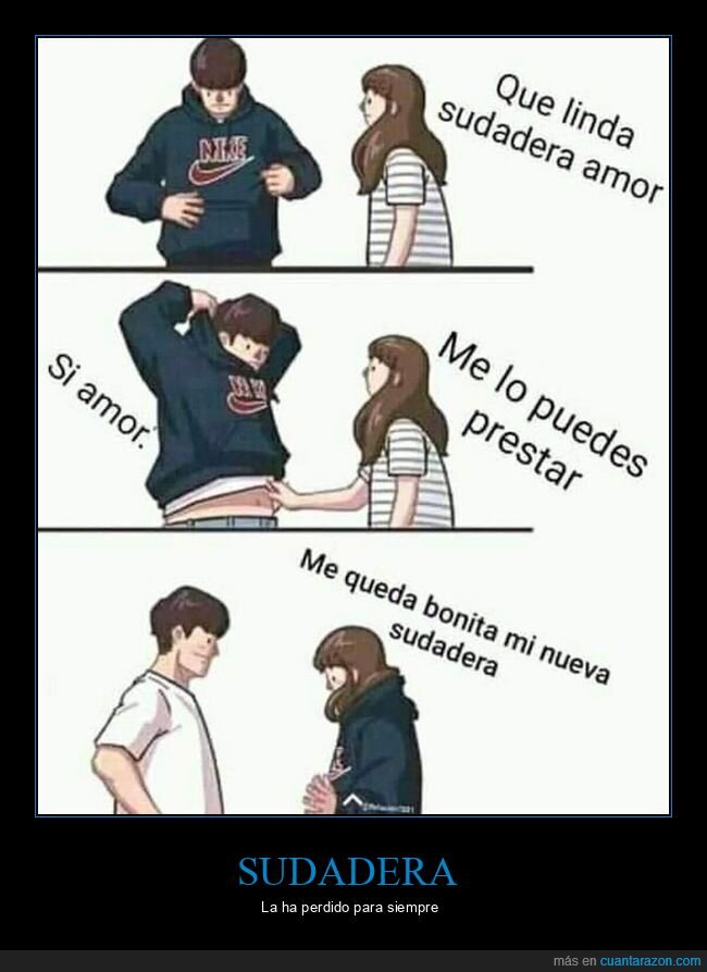 sudadera,pareja,prestar