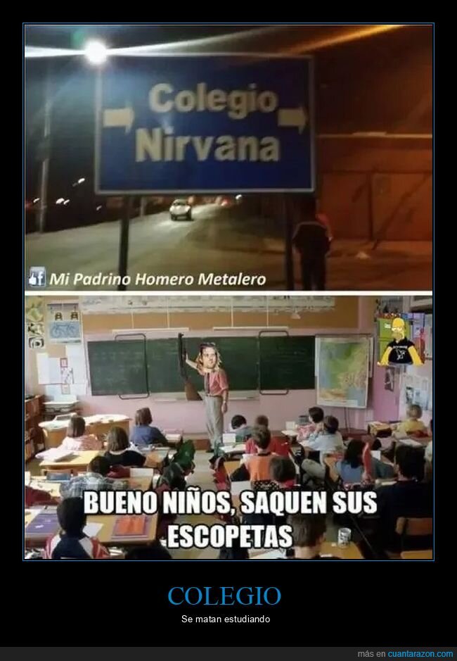 carteles,clase,colegio,escopetas,kurt cobain,nirvana,nombres