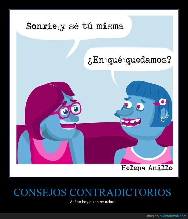 sonreír,ser uno mismo