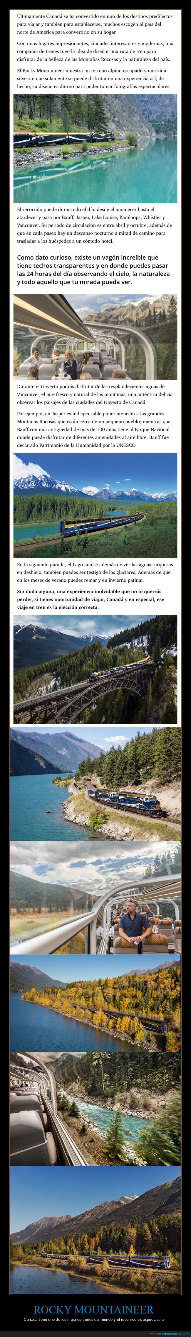 rocky mountaineer,canadá,tren,recorrido