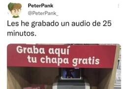 Enlace a No es la chapa que tenías que grabar...