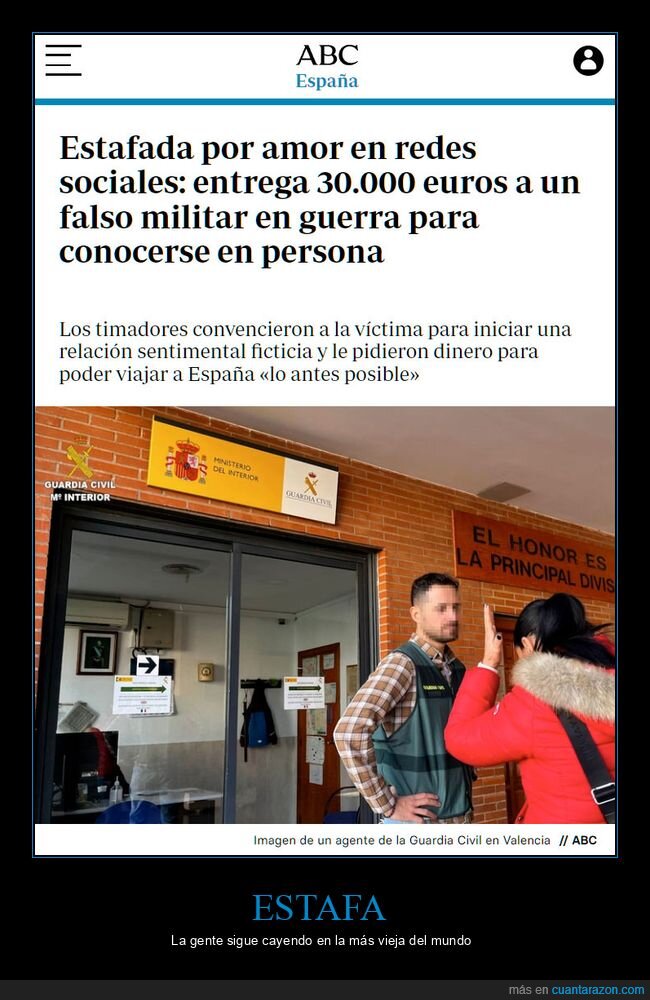 estafa,dinero,militar