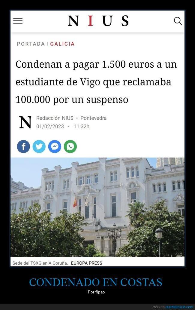 condena,estudiante,suspenso