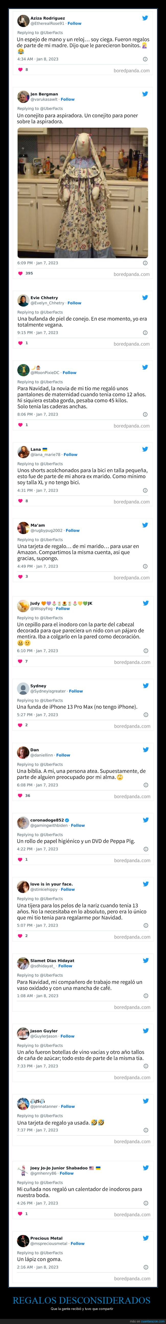 regalos,desconsiderados