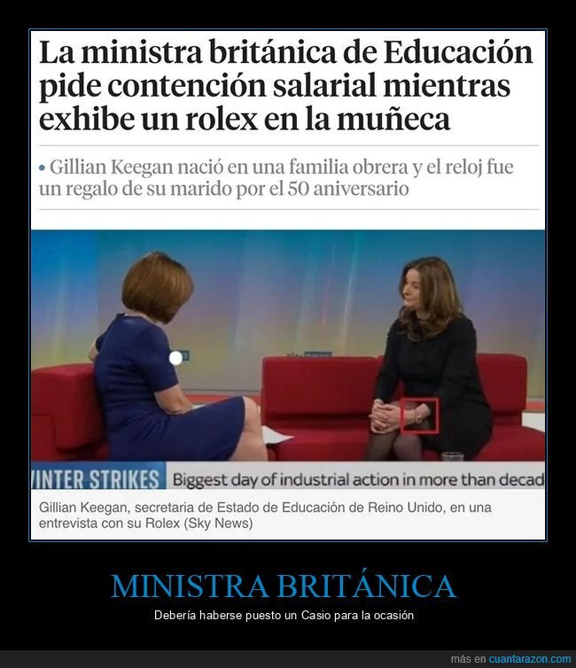 contención salarial,ministra,rolex