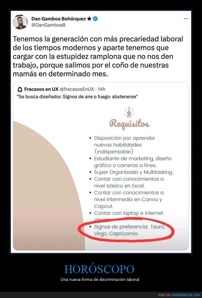 horóscopo,oferta de empleo