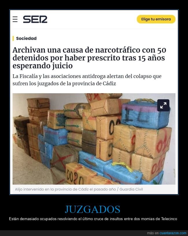 archivar,narcotráfico,prescribir,juicio