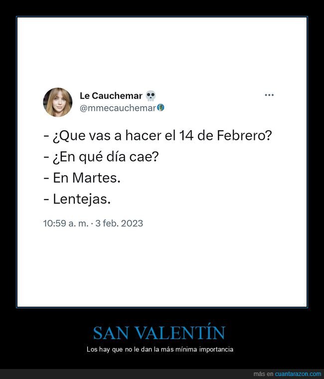 san valentín,hacer,lentejas