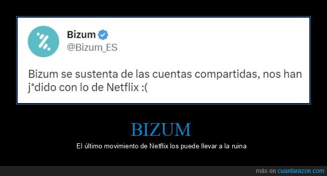 bizum,netflix,cuentas compartidas