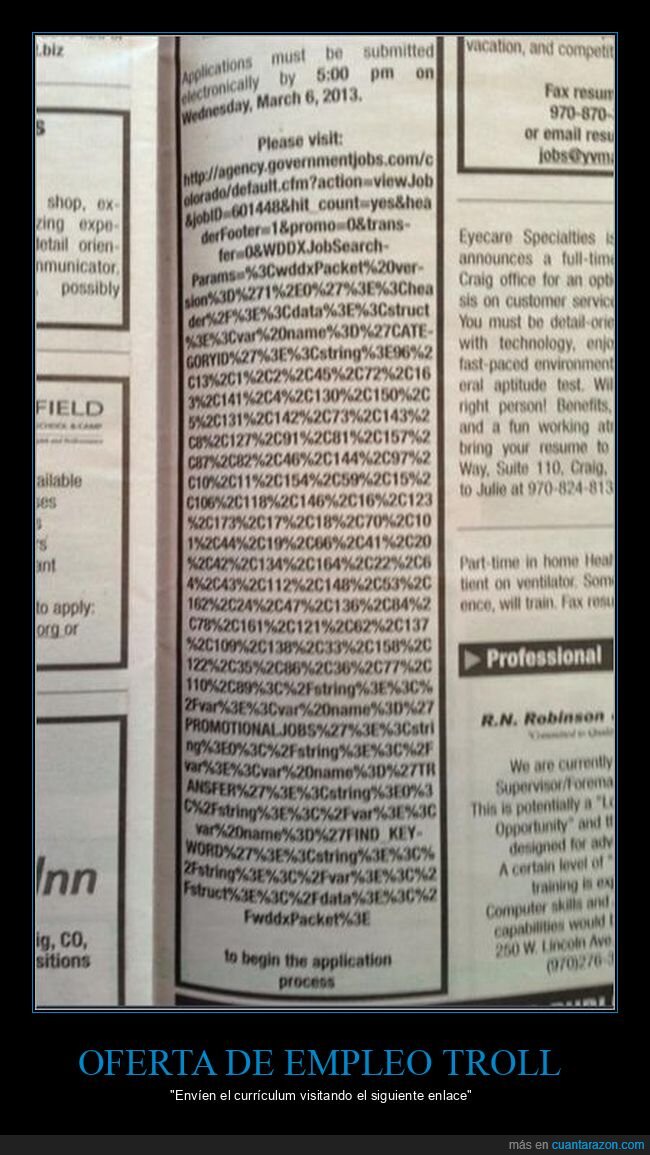 oferta de empleo,enviar,currículum,enlace