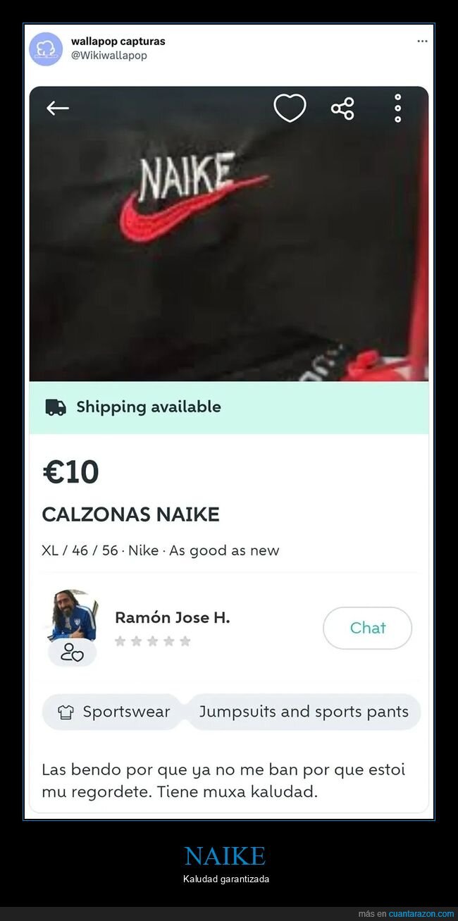 anuncios,mierder,naike,nike,ortografía,wallapop