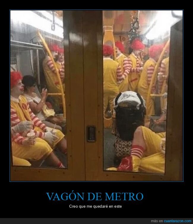 metro,payasos,ronald mcdonald,wtf