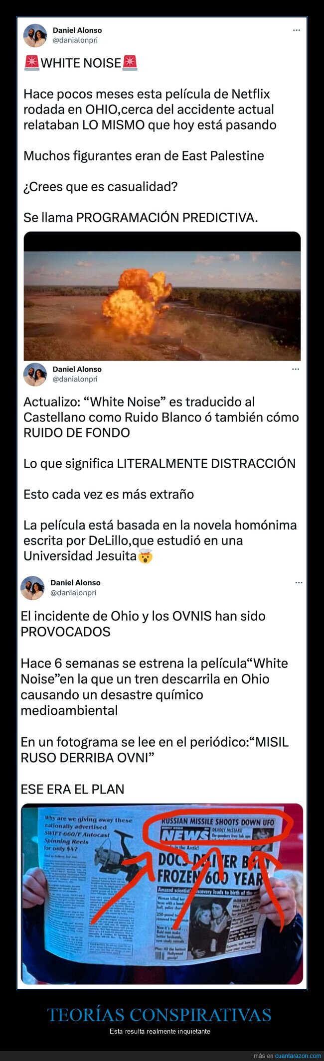 ohio,tren,explosión,ovnis,white noise,conspiración