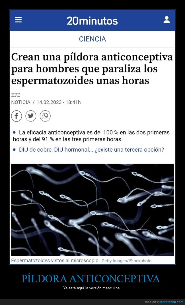 píldora anticonceptiva,hombres,paralizar,espermatozoides