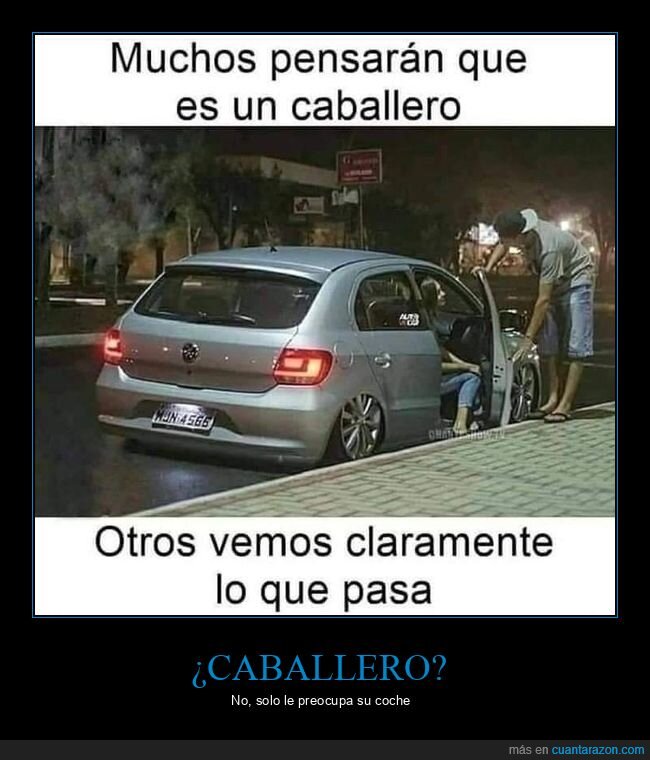 coches,puerta,bordillo,caballero