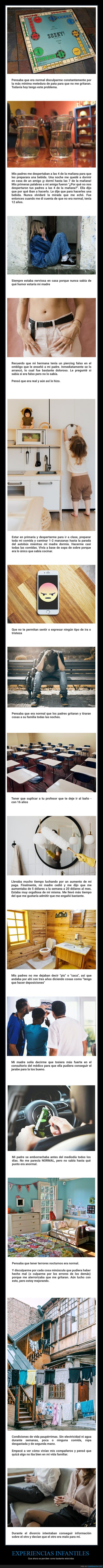 experiencias infantiles,niños,padres