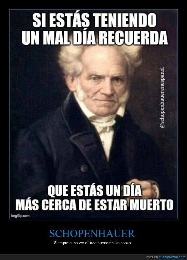 schopenhauer,al día,cerca,muerto