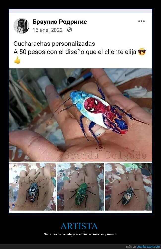 asco,cucarachas,pintadas,wtf