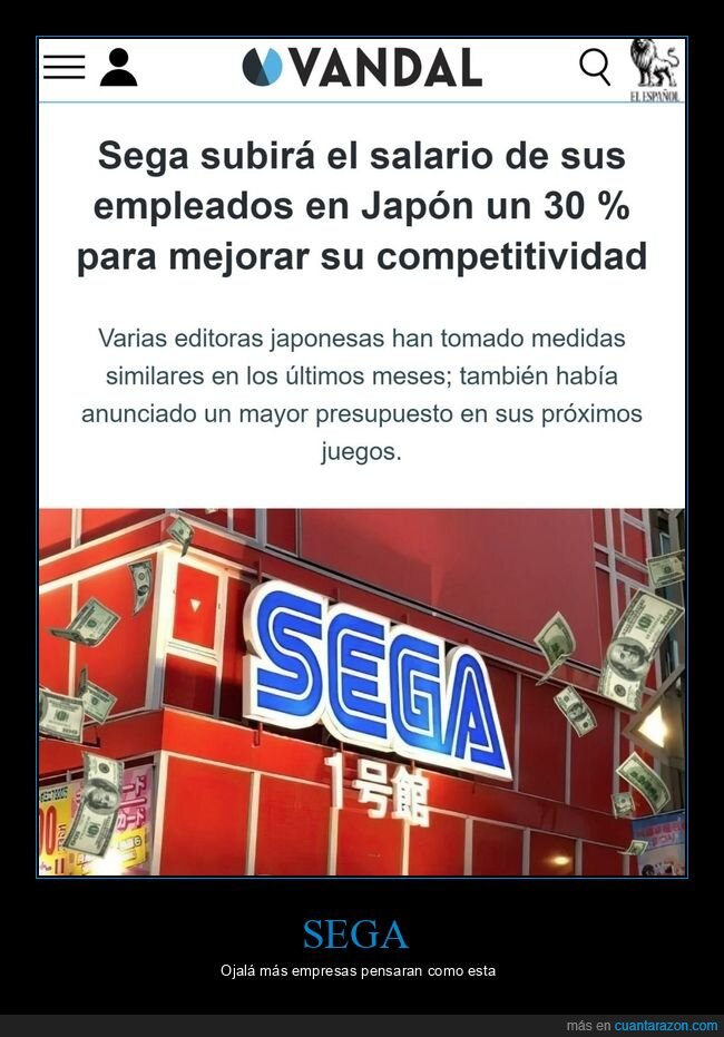 sega,subir,salarios,japón,competitividad