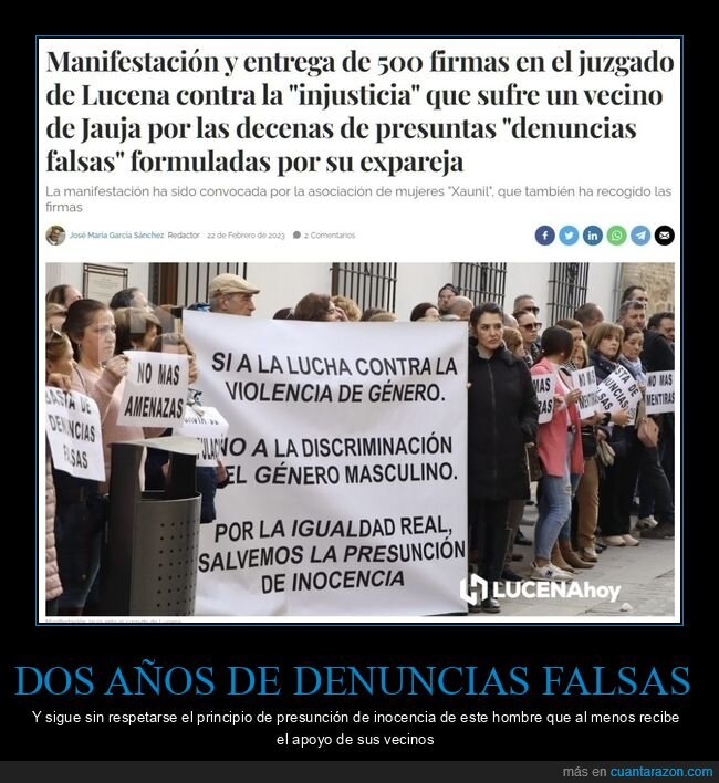 denuncias falsas,presunci&oacute;n de inocencia