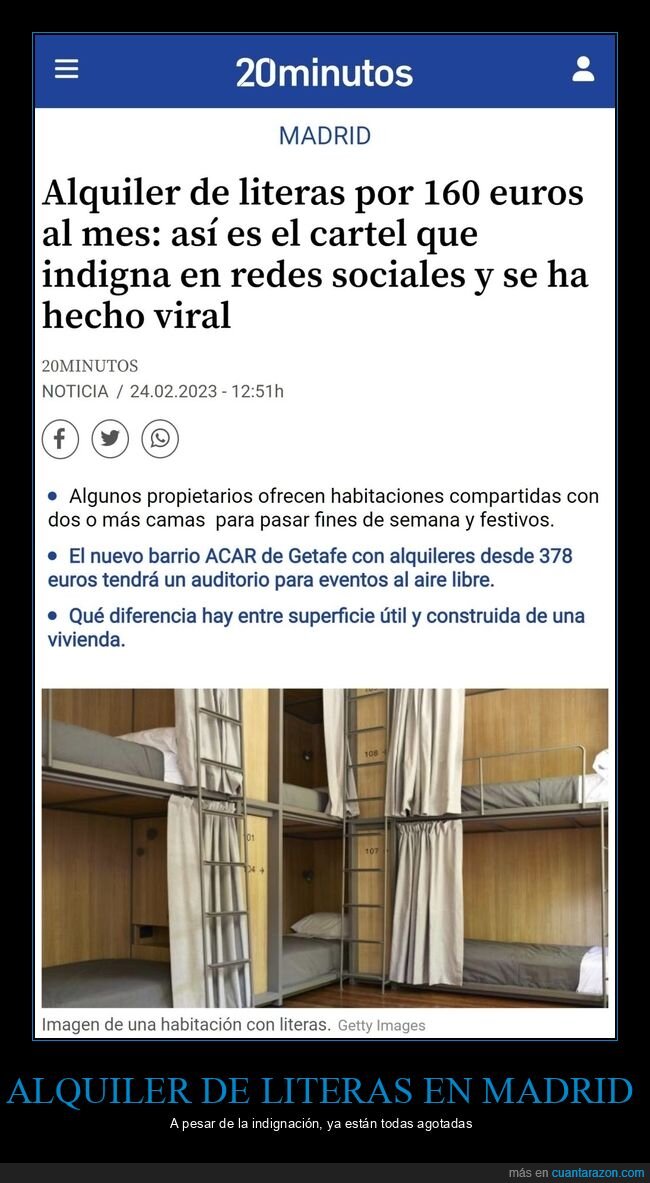 alquiler,literas,madrid