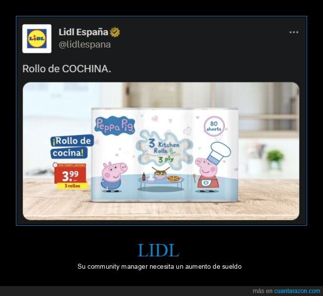 papel de cocina,peppa pig,lidl