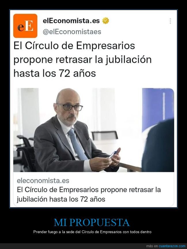 círculo de empresarios,retrasar,jubilación,72 años