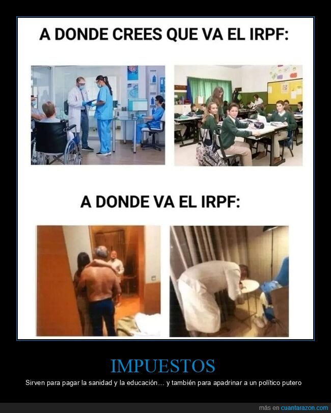 irpf,sanidad,educación,políticos