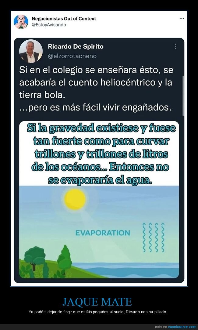 gravedad,negacionistas,terraplanistas