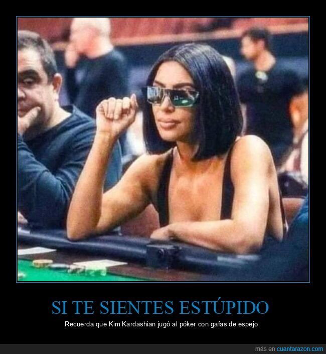 kim kardashian,póker,gafas,espejo
