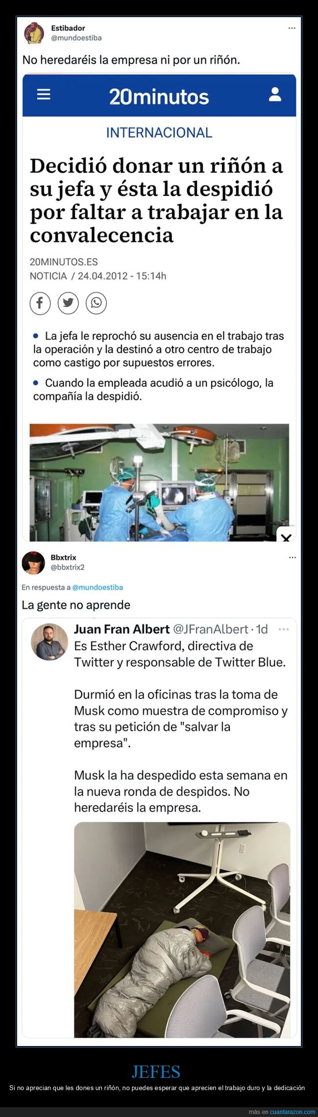 despido,elon musk,jefa,riñón,twitter