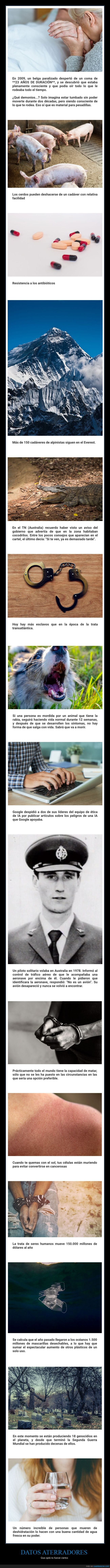 datos aterradores,curiosidades