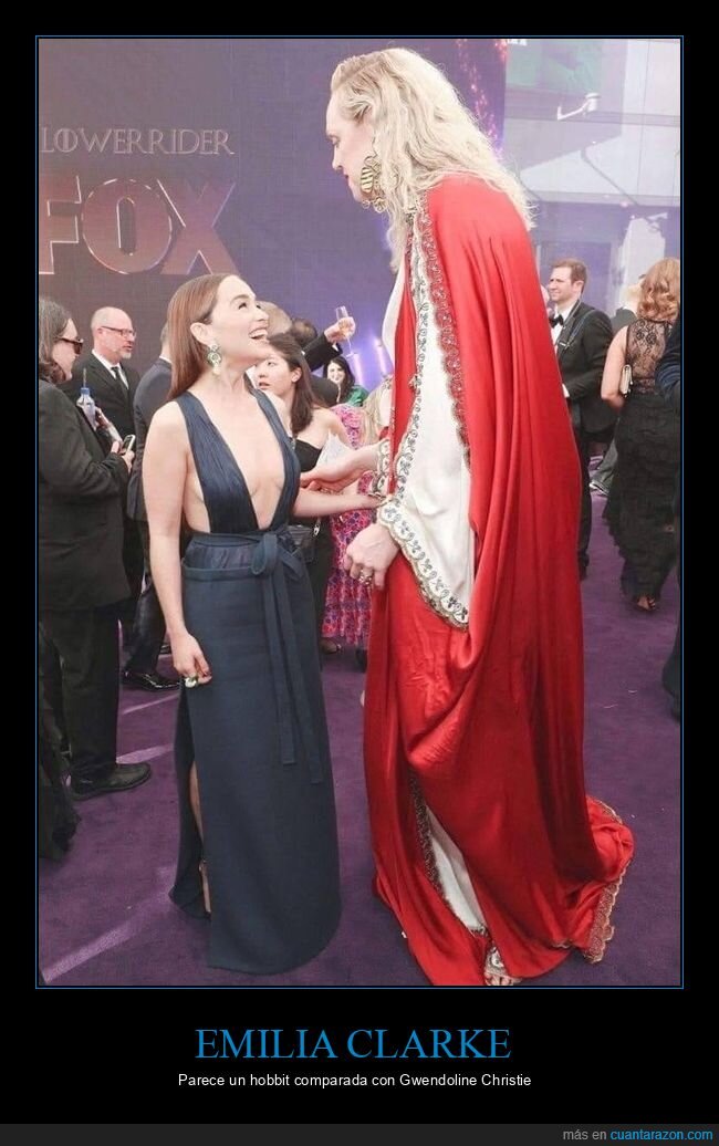 emilia clarke,gwendoline christie,estatura