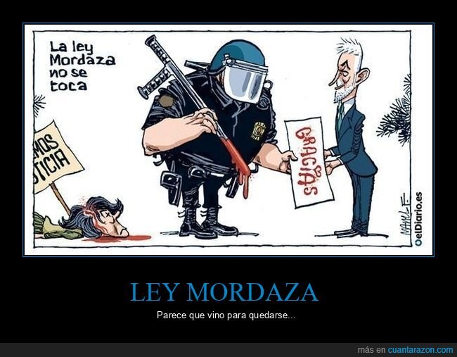 ley mordaza,policía,políticos