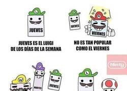 Enlace a Personajes del Mario como días de la semana