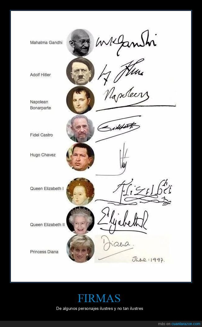 firmas,personajes históricos