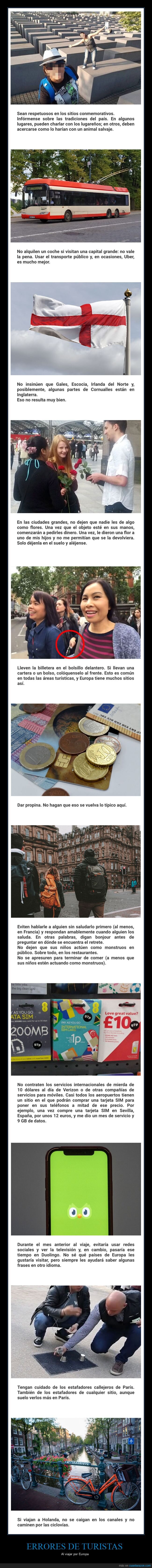 errores,turistas,europa