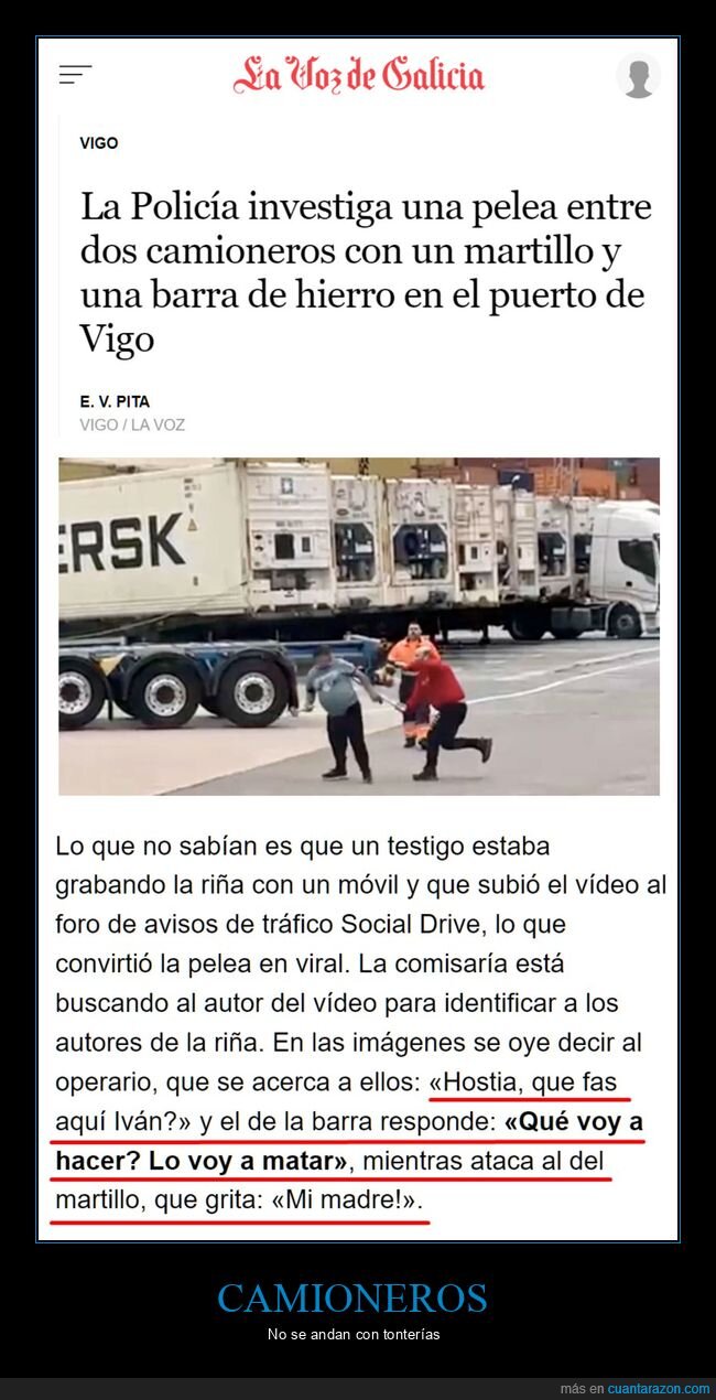 camioneros,pelea