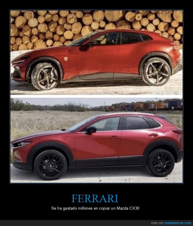 ferrari,mazda,diseño,parecidos