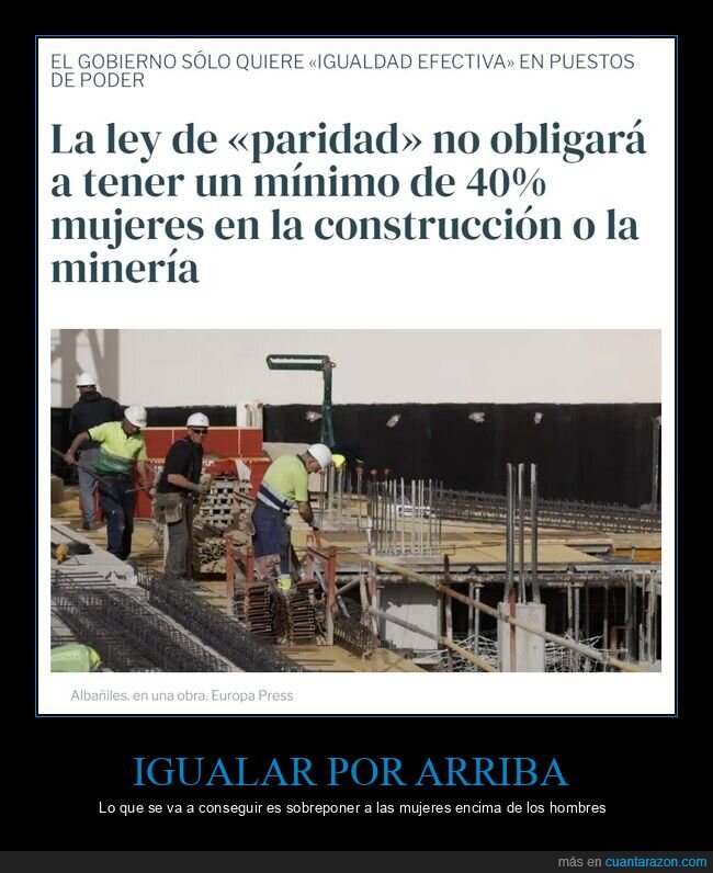 paridad,mujeres,mínimo,construcción,minería