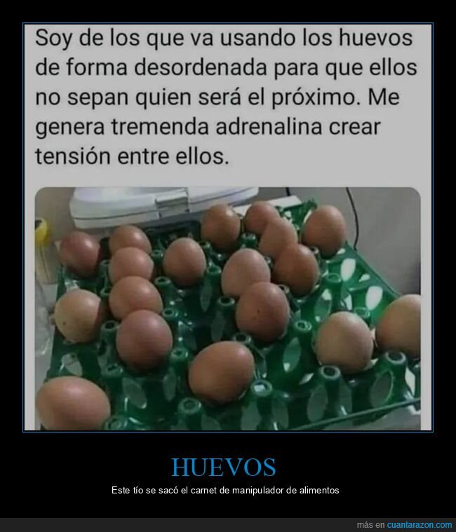 huevos,manipulador de alimentos