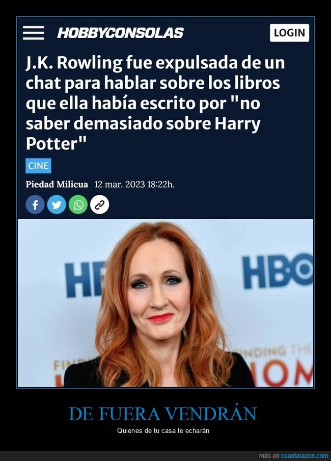 jk rowling,expulsada,chat,harry potter