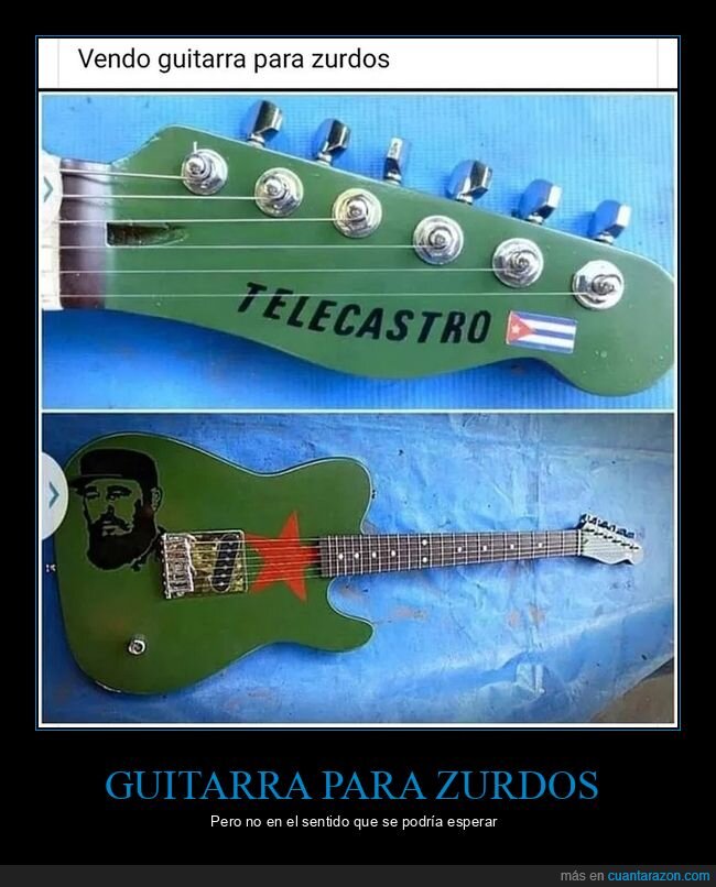 fidel castro,guitarra,zurdos