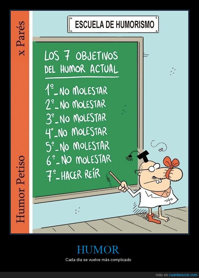 humor,objetivos,molestar,ofendidos