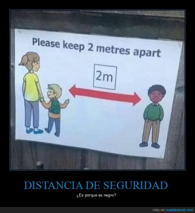 carteles,distancia de seguridad,negro