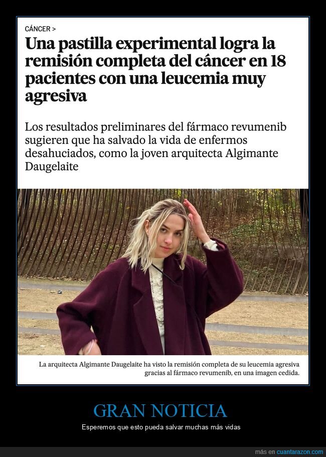 pastilla experimental,cáncer,leucemia,remisión