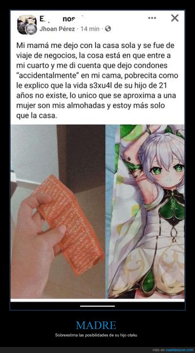 madre,hijo,condones,solo en casa