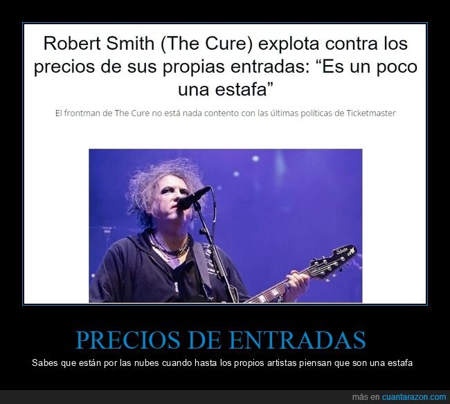 robert smith,the cure,precios,entradas