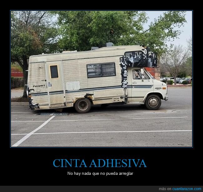 autocaravana,cinta adhesiva