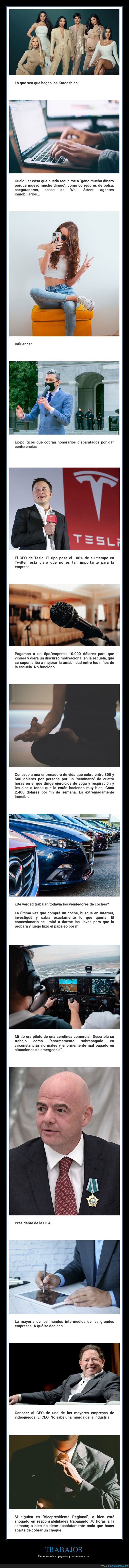 trabajos,sobrevalorados